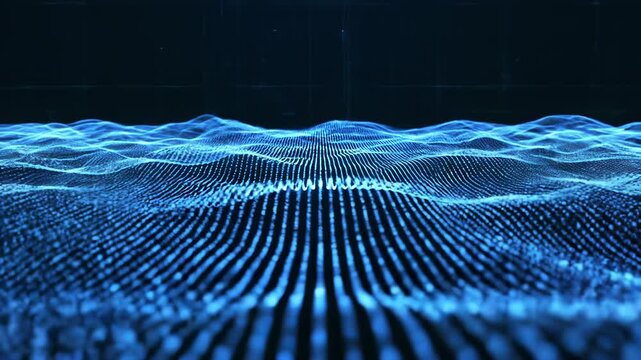 Computer screen radiates blue light illuminating dark background, symbolizing technological innovation and digital connection in modern life, ideal for projects highlighting technologys.