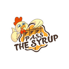 chicken syrup, chicken logo, syrup logo, chicken icon, bottle logo, food logo, minimalist logo, line art logo