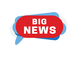 Big news message elem illustration editable sign. Vector retail banner announce.