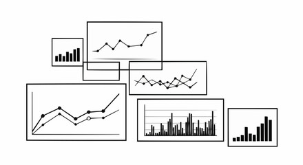 Collection of Various Business and Financial Charts and Graphs.