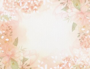 Watercolor Illustration of Flowers Background 