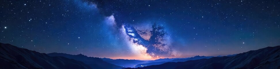 Stunning vista of a night sky brimming with countless stars, a breathtaking display of celestial beauty  Perfect for astronomy, space, nature, and travel themes ,  night,  mysterious