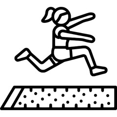 Long Jump Icon