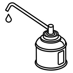 Contour oil can tool with a simple design on a white background for maintenance tasks