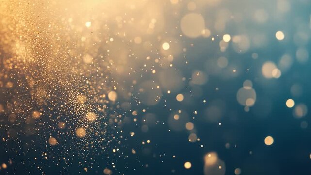 A blurred  of a blue and gold background, suitable for use in various designs