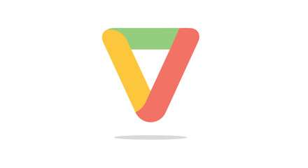 Colorful triangular logo with rounded corners