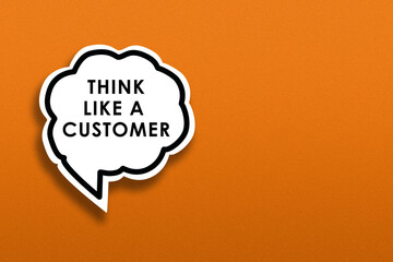 A white speech bubble with the message 