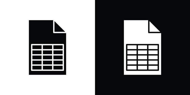 Spreadsheet icon - perfect for UI UX design