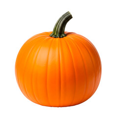 Obraz premium A vibrant orange pumpkin, isolated on transparent background, showcases its smooth skin and prominent stem, perfect for autumn harvest themes