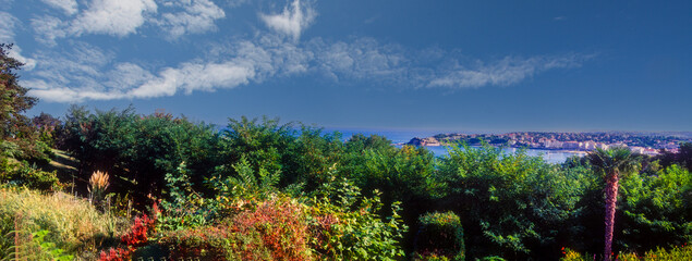 Panoramic view of the charming island of Procida, located in the Gulf of Naples, Italy
