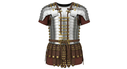 Fototapeta premium Roman Legionary Armor: Authentic Lorica Segmentata for History Buffs