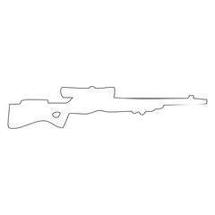 Sniper Rifle Silhouette Icon