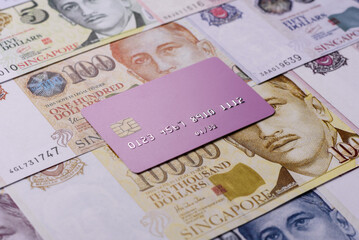 A credit card for contactless cashless payments via a terminal or online. A credit card