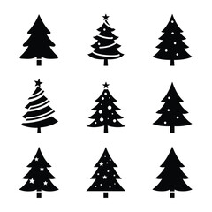 Obraz premium Christmas Tree Variations Icons