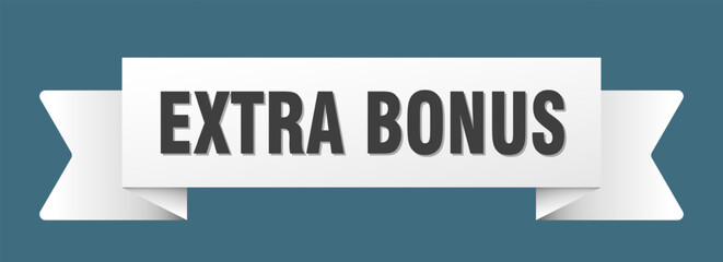 extra bonus ribbon isolated on transparent background. extra bonus ribbon