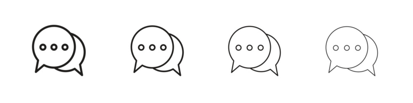 Chat bubble icon on white background. Modern simple icon vector illustration.