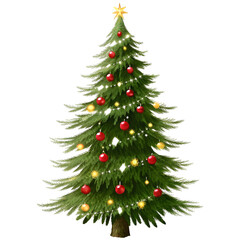 christmas tree isolated on white