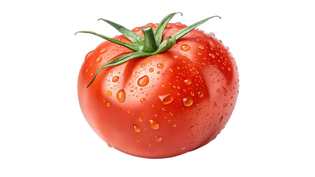 whole single tomato vegetable fruit isolated on white or transparent png
 - Powered by Adobe