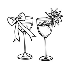 two glasses of champagne