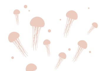 Jellyfish swimming in the ocean.