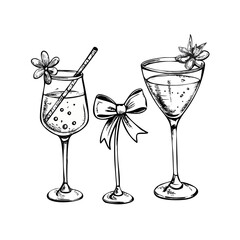 two glasses of cocktails