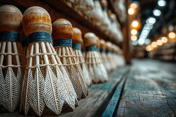 Detailed Shuttlecock Texture Captured In Sports Display High Resolution Picture