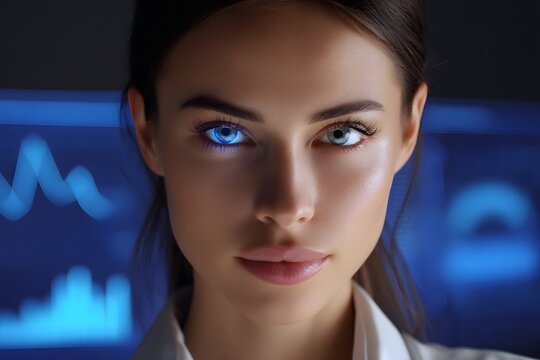 Digital financial data visualization showing colorful stock market charts