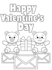 Teddy coloring pages for kids in black and white stock photos and images