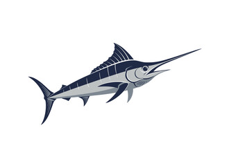 Obraz premium Blue Marlin Fish Illustration With Long Bill.