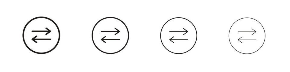 Exchange icon on white background. Modern simple icon vector illustration.