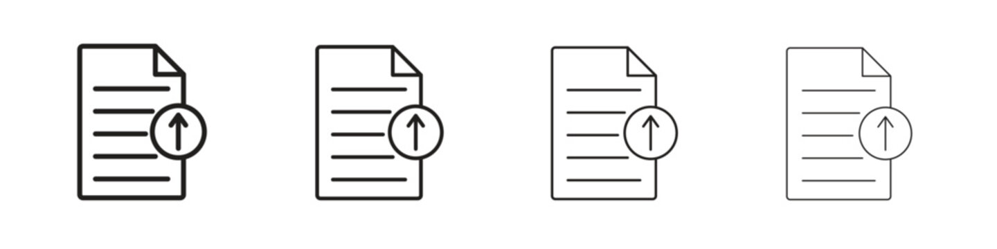 File upload icon on white background. Modern simple icon vector illustration.