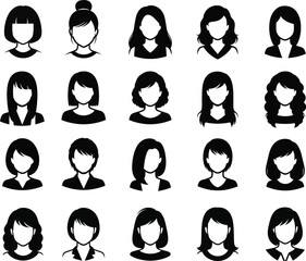 A collection of women avatars