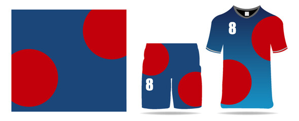 Soccer jersey design for sublimation. vector
