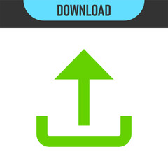 Set of upload and download icons arrow symbol in color and black outline styles. Perfect for data transfer, cloud storage, file sharing, transferring, saving, app interfaces, and modern digital design