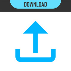 Set of upload and download icons arrow symbol in color and black outline styles. Perfect for data transfer, cloud storage, file sharing, transferring, saving, app interfaces, and modern digital design