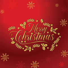 Merry Christmas and Happy New Year hand lettering calligraphy. Vector holiday illustration element. Typographic element for congratulations.