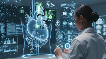 A doctor using advanced technology to diagnose and treat patients, perfectly embodying the concept of medical professionals leveraging cutting edge innovations in healthcare settings.