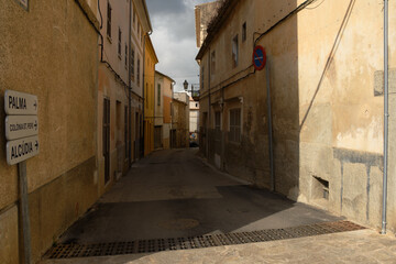 old buildings and small streets in Arta, Mallorca (Spain)