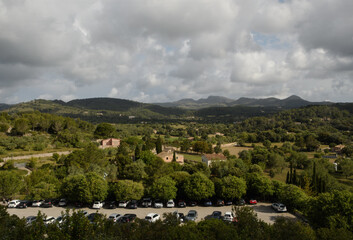 green around the Sanctuary of Sant Salvador in Arta (Mallorca, Spain)