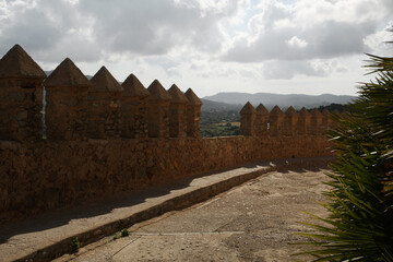 The Sanctuary of San Salvador - dates back to the year 1348 (currently consists of a church, small chapel and a monument to Christ the King, Arta, Mallorca (Spain)
