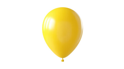 Yellow balloon isolated on a transparent background