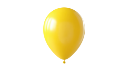 Yellow balloon isolated on a transparent background