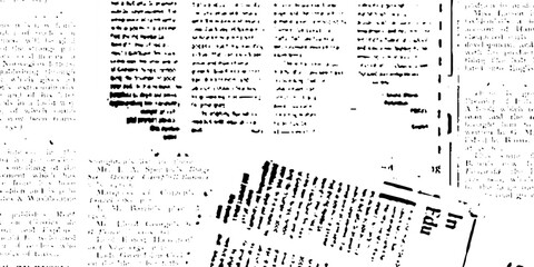 Rough vector background abstract grunge texture old vintage newspaper. Vintage old newspapers template texture. Aged newspaper overlay grunge pattern effect.