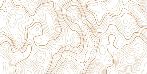 Seamless Light topographic topo contour map background, vector illustration .Mountain trail terrain or path. Vector illustration. © MDSOHEL
