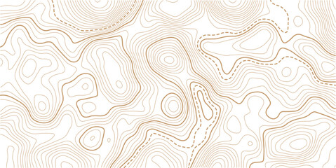 Topographic map contour background. Topo with elevation. The concept of a conditional geography scheme and contour line map image.Geographic mountain relief diagram line wave carve pattern.