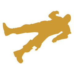 Falling Silhouette Figure