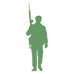 Walking Soldier Silhouette