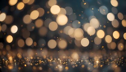 Abstract Gold Confetti Bokeh New Year Background