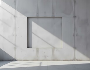 Concrete Wall Stencil Shadow Logo Mockup. Urban Minimal