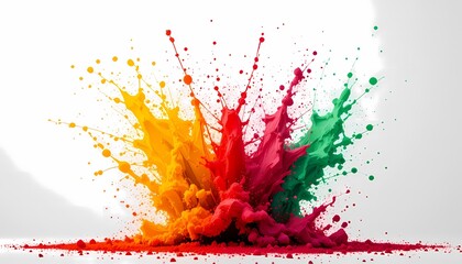 Abstract Geometric Holi Color Splash Background